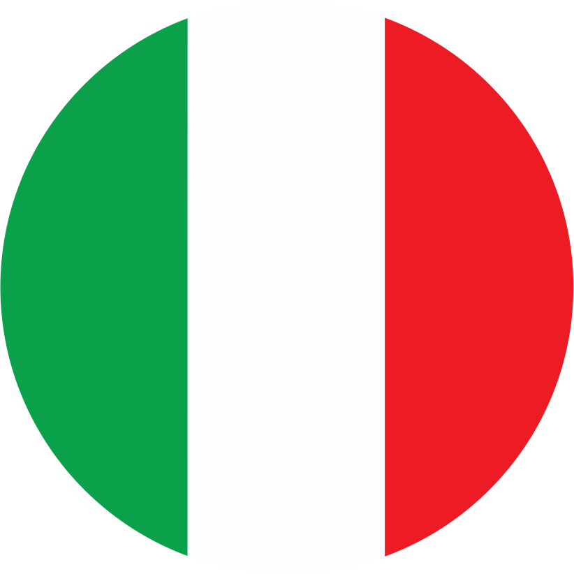 Bandeira representando o idioma Italiano.